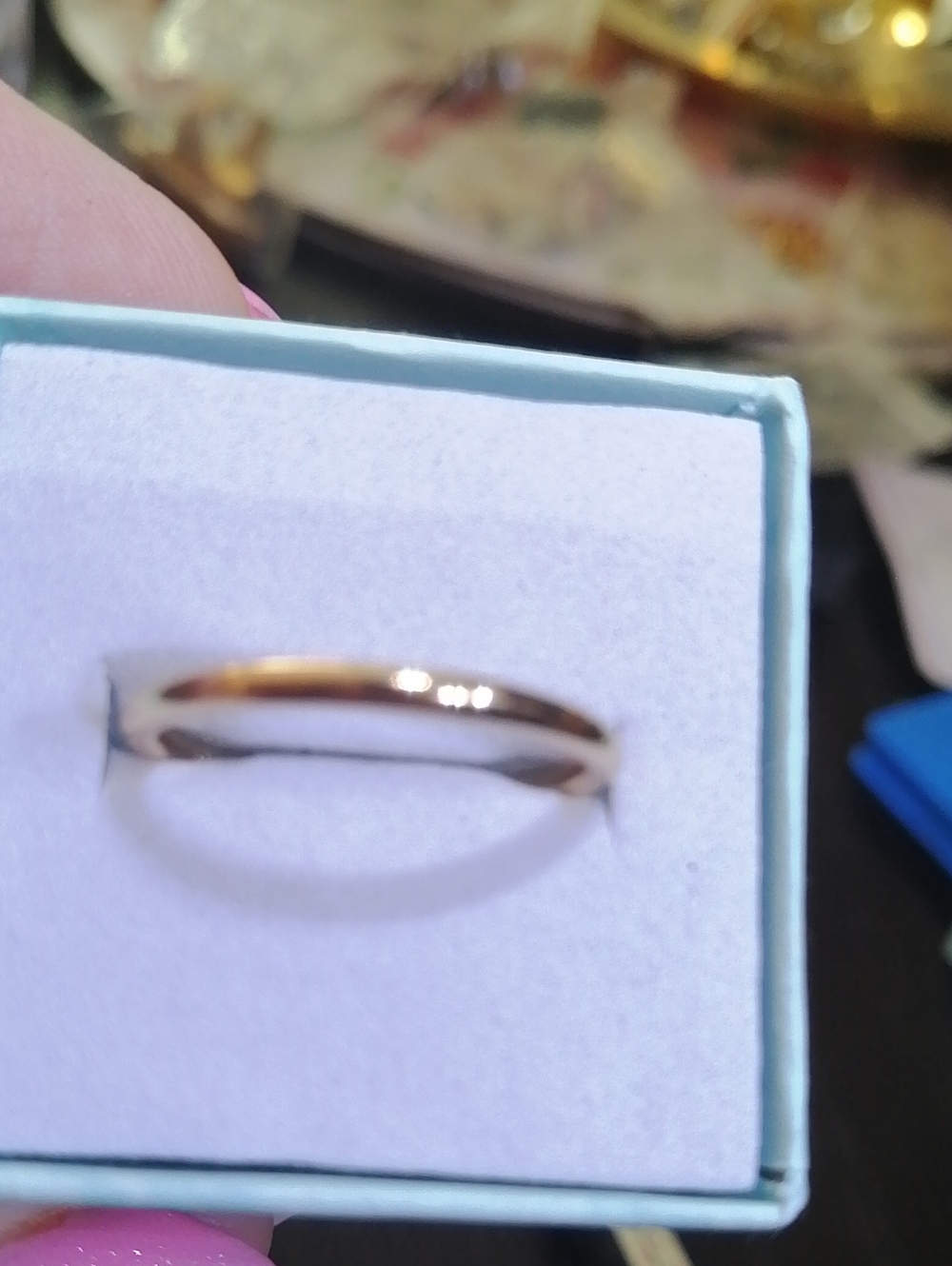 Minimalist Gold Tone Ring Size 7.25